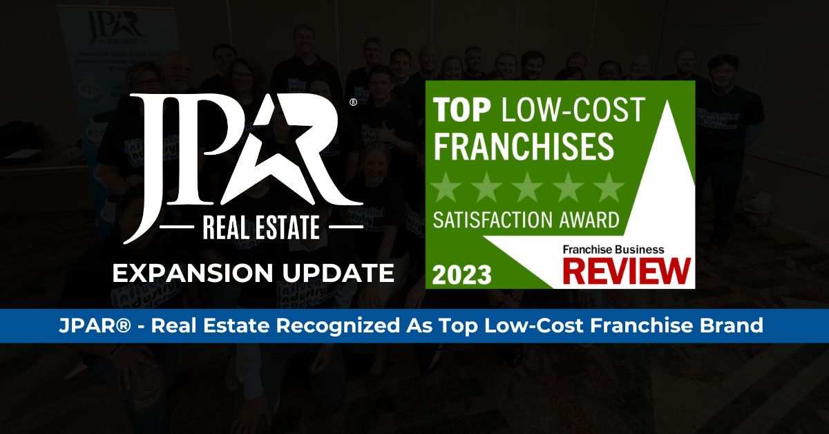JPAR Real Estate Recognized as Top Low-Cost Franchise Brand