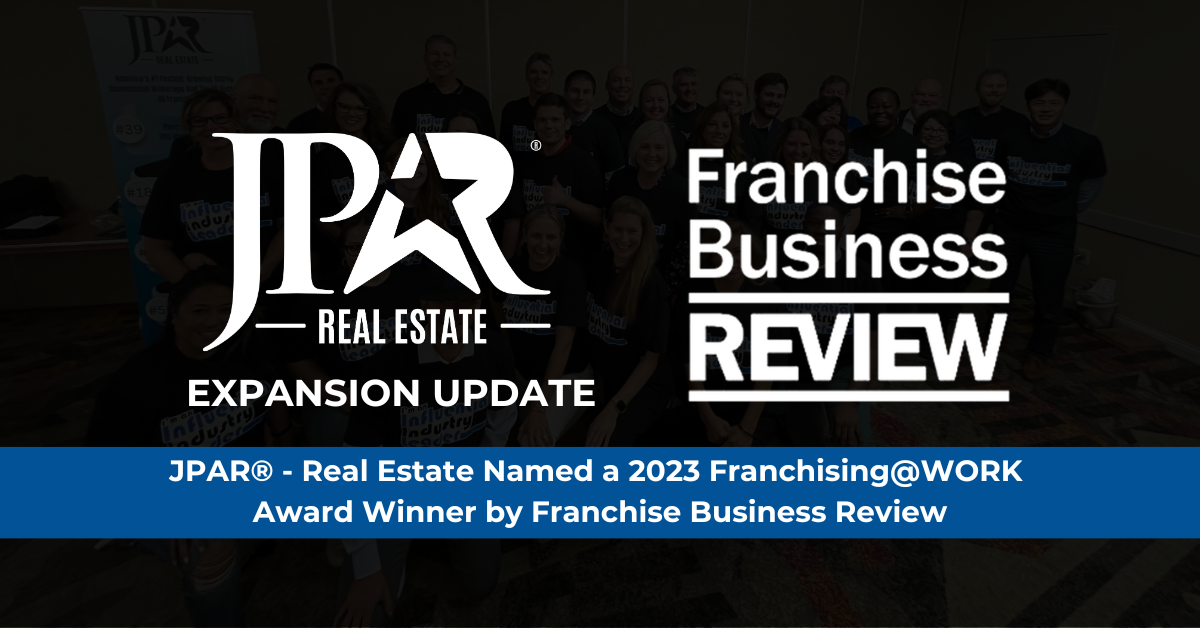 JPAR Real Estate named a 2023 Franchising@WORK Award Winner by Franchise Business Review