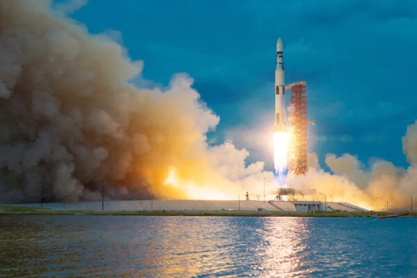 Space X Rocket taking off