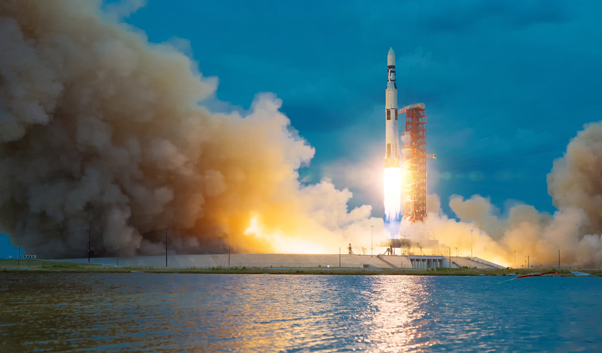 Space X Rocket taking off
